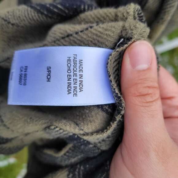 Lucky Brand Olive Green and Black Shacket - Picture 6 of 7